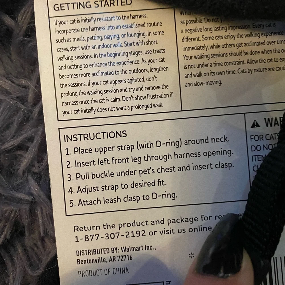 Cat harness and leash